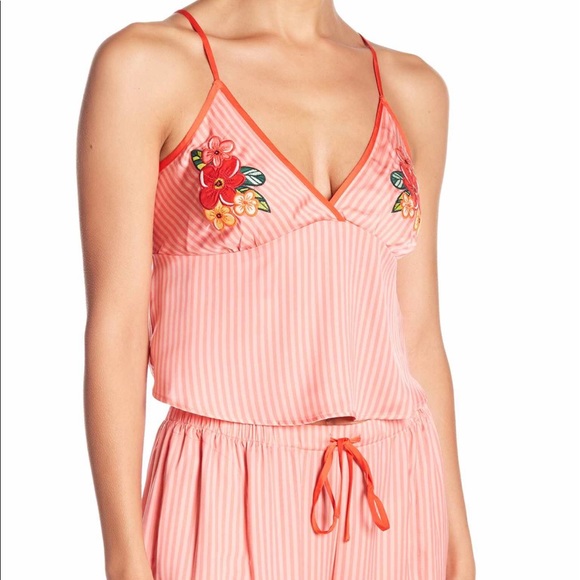 Room Service Cropped Satin Camisole. M,L,XL - Picture 1 of 2